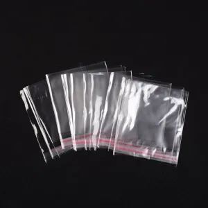 1000 pc Cellophane Bags, Rectangle, 10x8cm, Unilateral Thickness: 0.02mm, Inner Measure: 8x8cm