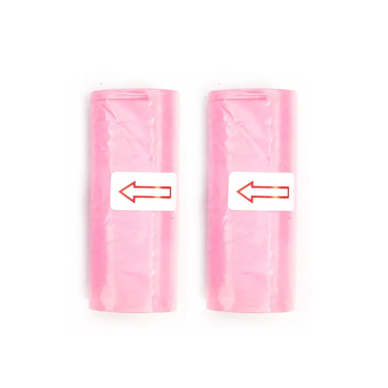 5-15 Roll Pet Poop Bags Disposable Dog Waste Collector Garbage Puppy With Paw Prints Pooper Bag Small Rolls Outdoor Clean