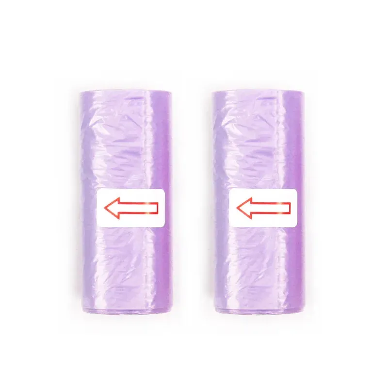 5-15 Roll Pet Poop Bags Disposable Dog Waste Collector Garbage Puppy With Paw Prints Pooper Bag Small Rolls Outdoor Clean