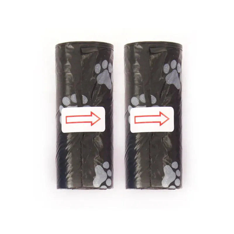 5-15 Roll Pet Poop Bags Disposable Dog Waste Collector Garbage Puppy With Paw Prints Pooper Bag Small Rolls Outdoor Clean