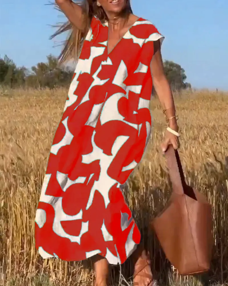 Alvina - Effortlessly Chic Abstract Dress