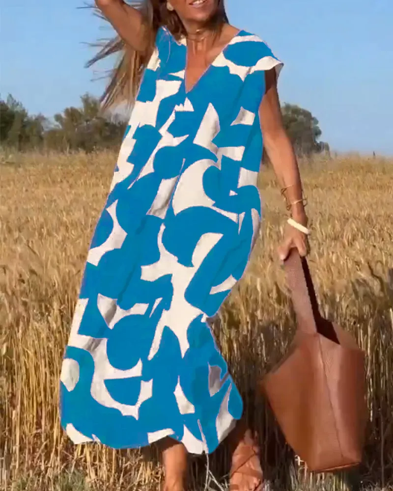 Alvina - Effortlessly Chic Abstract Dress