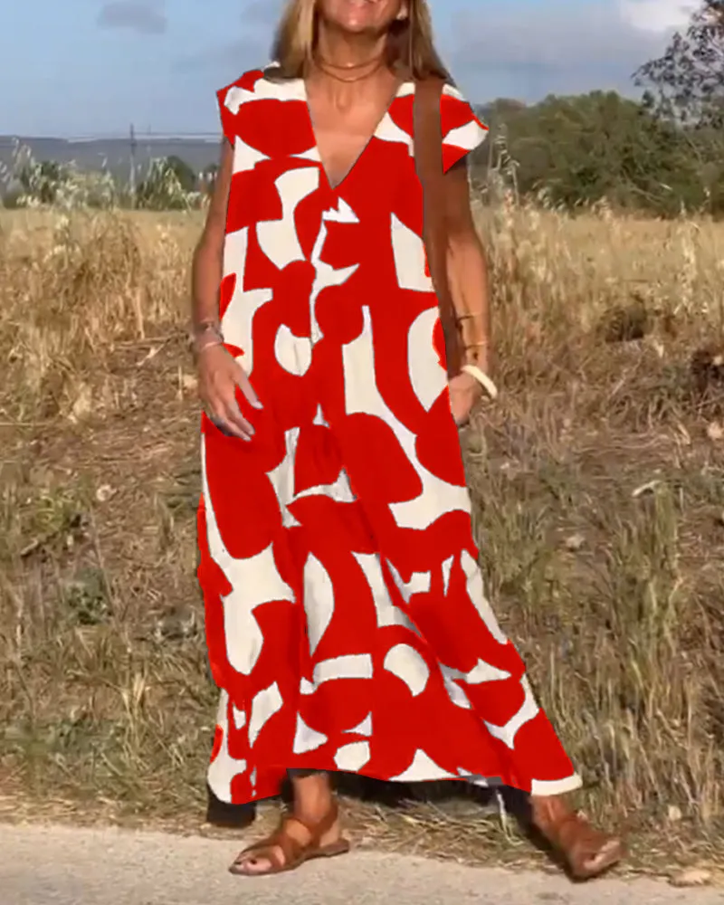 Alvina - Effortlessly Chic Abstract Dress