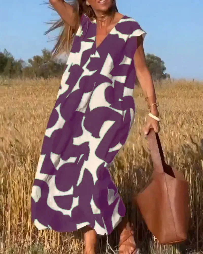 Alvina - Effortlessly Chic Abstract Dress