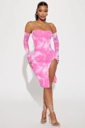 Always Sweet Midi Dress Set - Pink