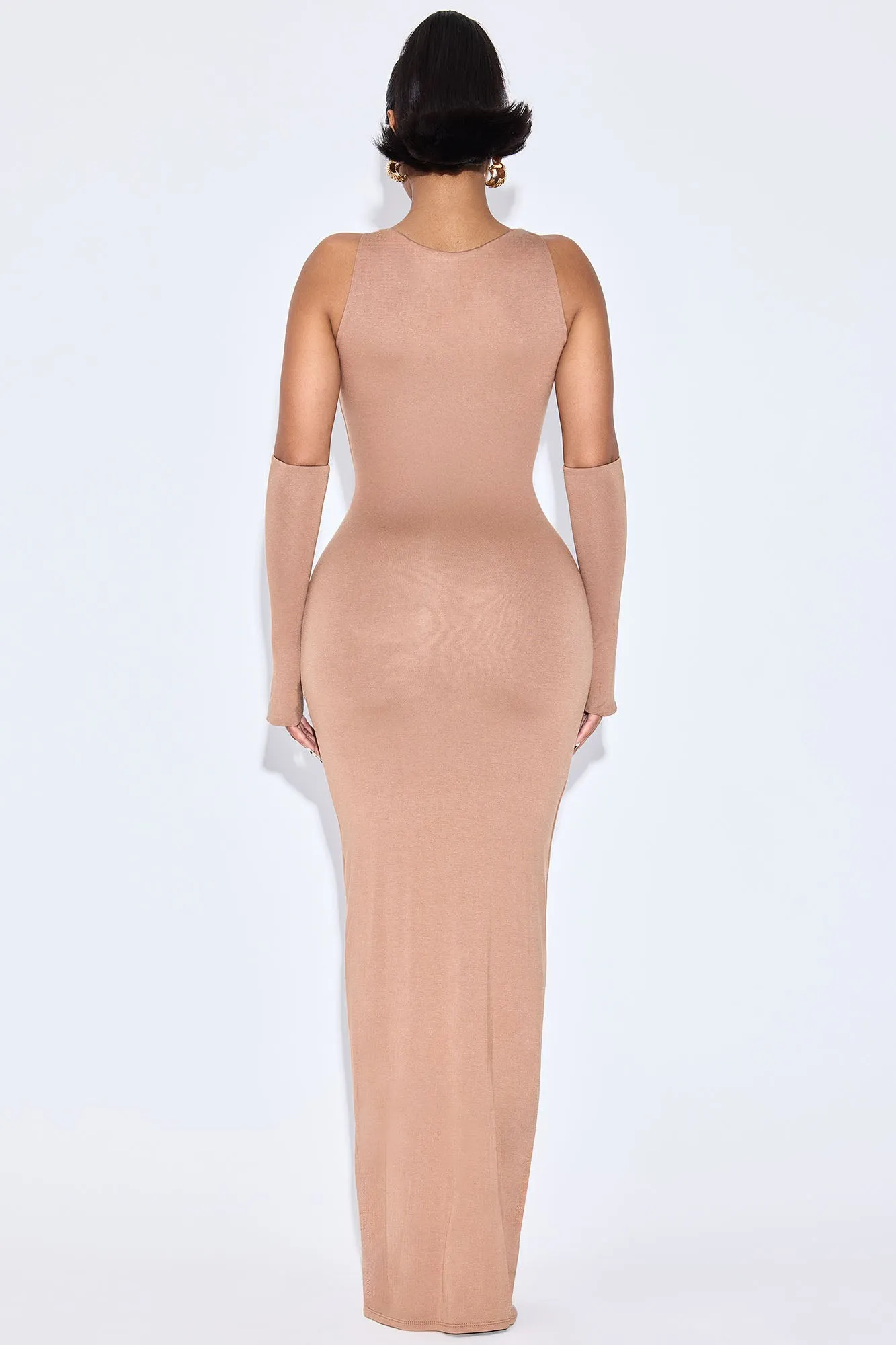 Amelia Cut Out Maxi Dress - Mocha
