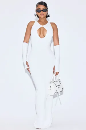 Amelia Cut Out Maxi Dress - Off White