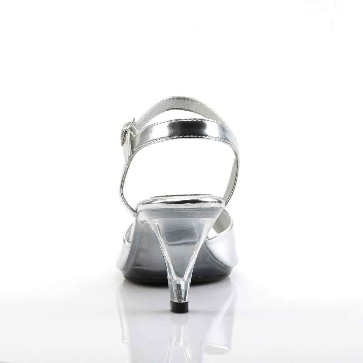 Ankle Strap Silver Heels