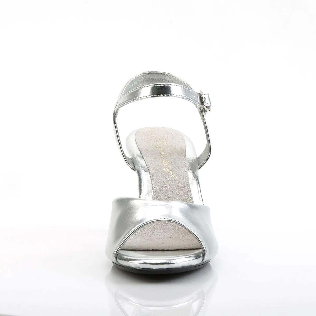 Ankle Strap Silver Heels