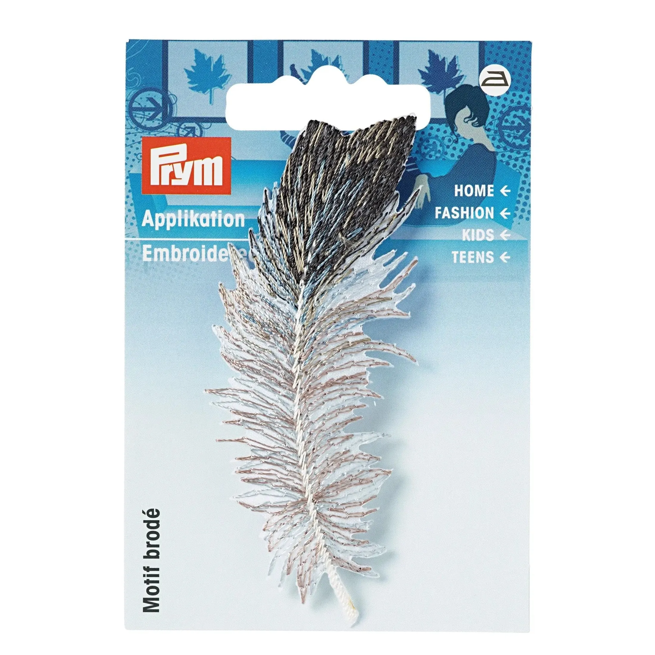 Applique, Feather, 1 pc