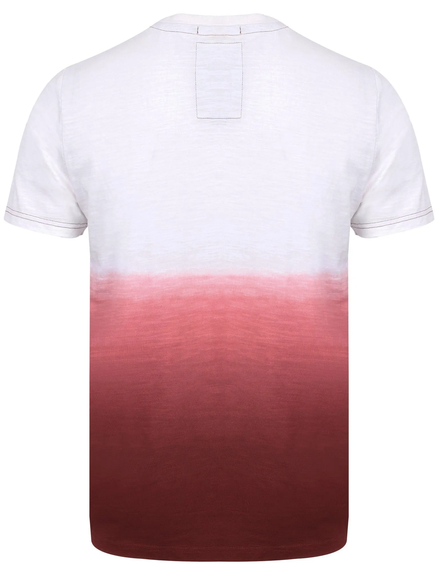 Authentic Motif Dip Dye Cotton Slub T-Shirt In Oxblood - Tokyo Laundry
