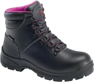 AVENGER Builder Women's Steel Toe Electrical Hazard Waterproof Leather Work Boot, Black, Size 8.5(M)