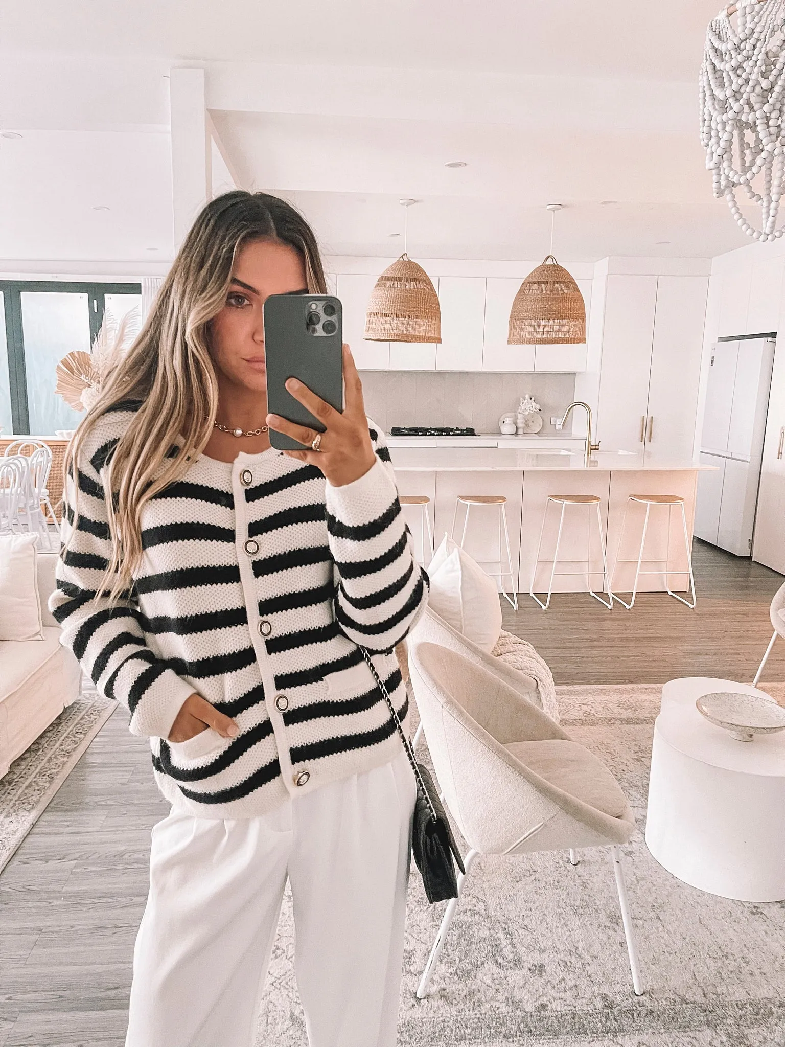 Avianna Cardigan - Black Stripe