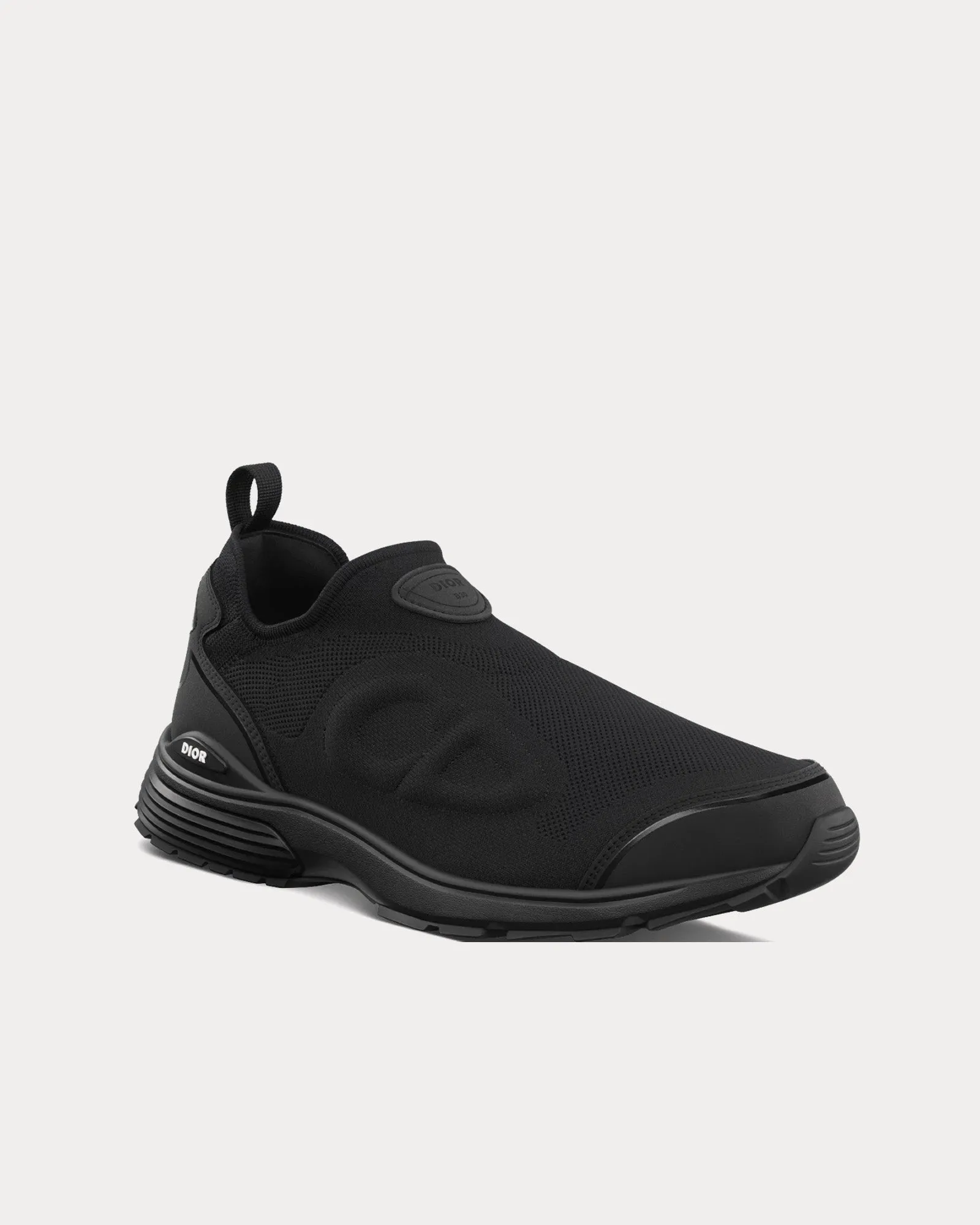 B30 Countdown Techical Mesh & Fabric Black Slip On Sneakers