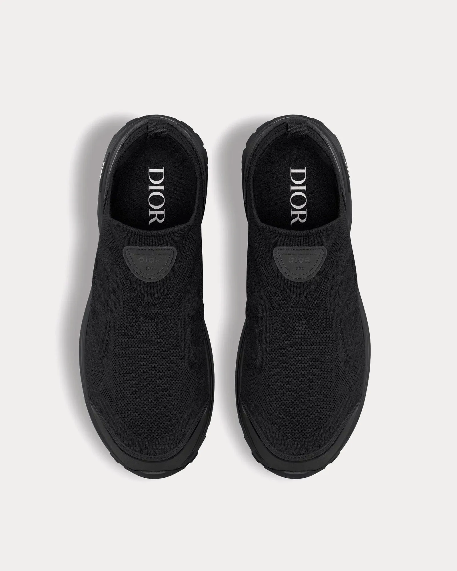 B30 Countdown Techical Mesh & Fabric Black Slip On Sneakers