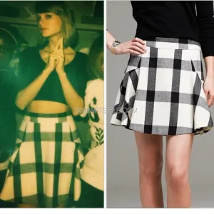 Banana Republic Plaid Fit and Flare Skirt / 8