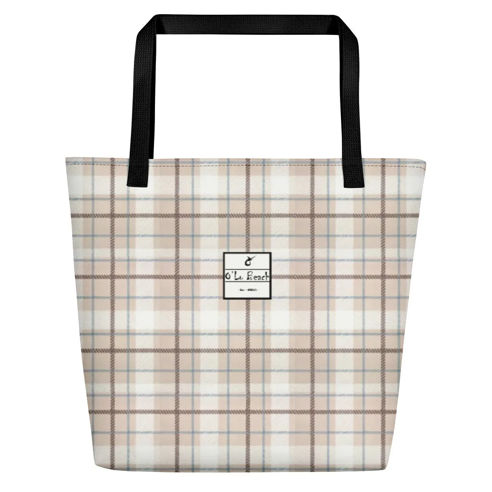 Beach Bag O'Lo Plaid Beige