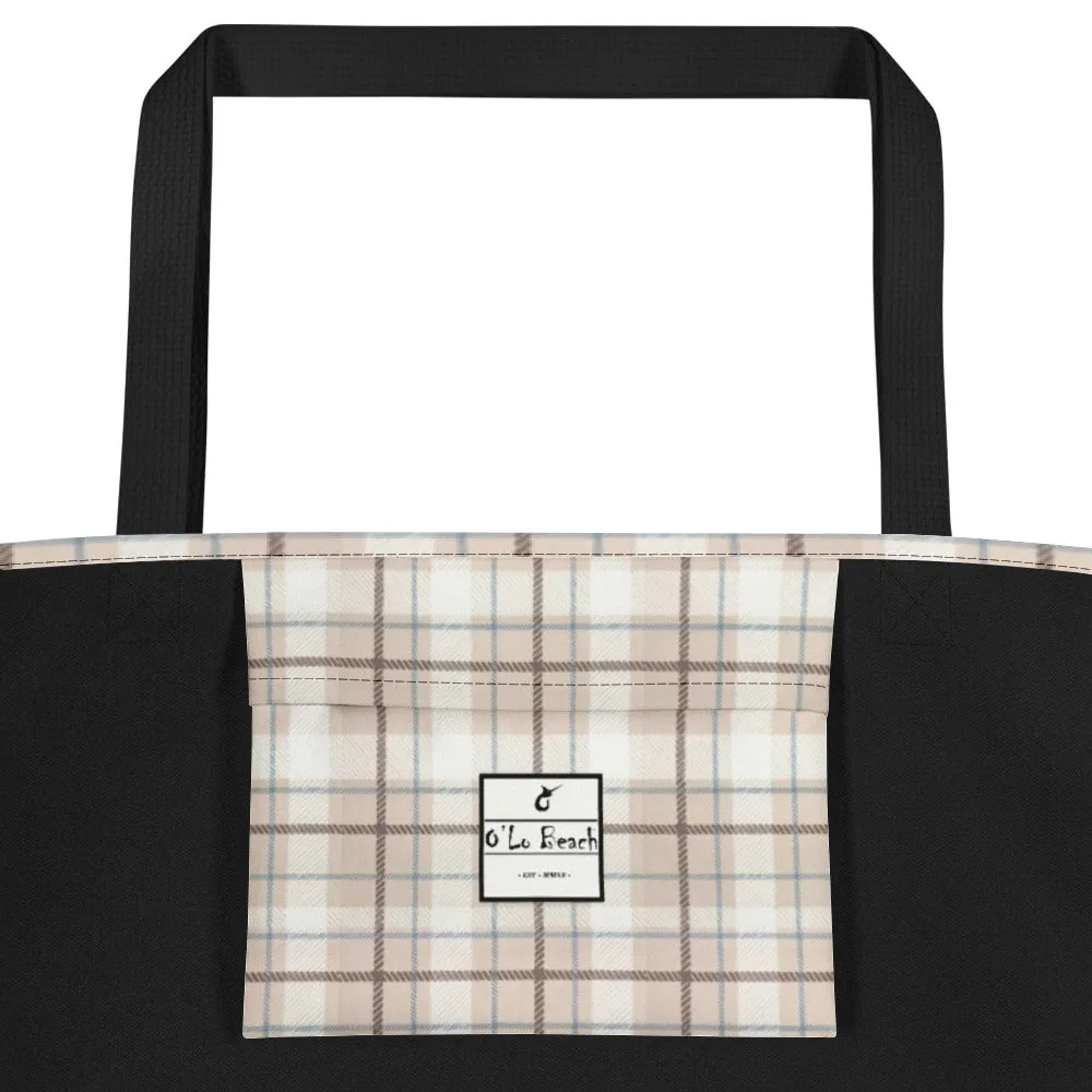 Beach Bag O'Lo Plaid Beige