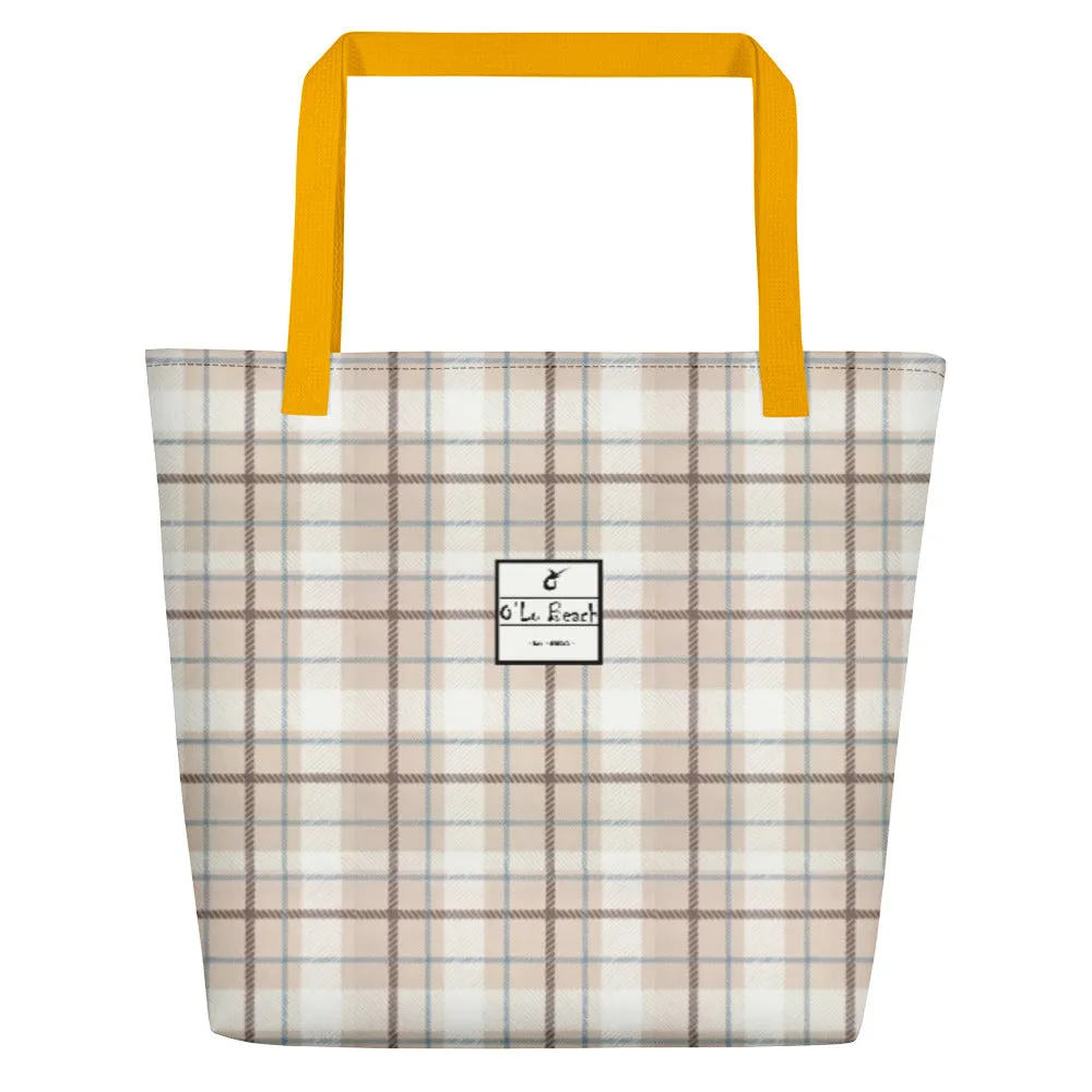 Beach Bag O'Lo Plaid Beige