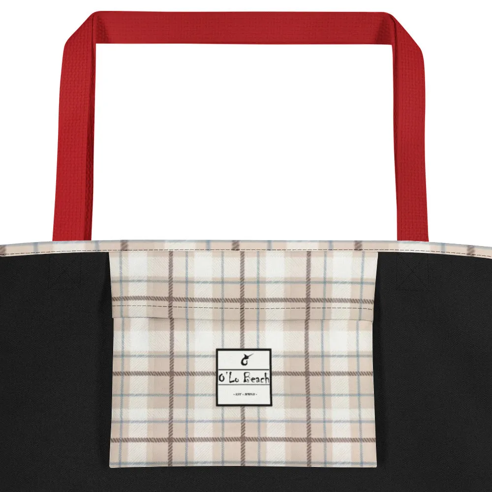 Beach Bag O'Lo Plaid Beige