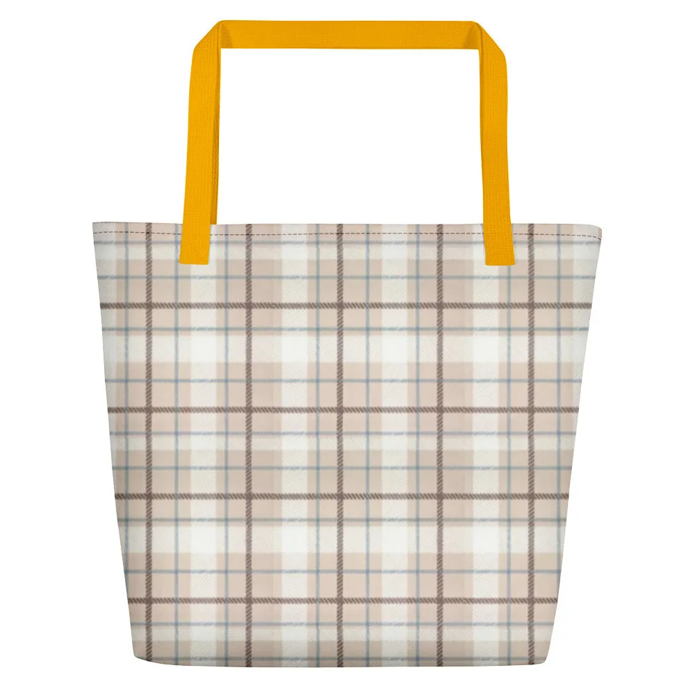 Beach Bag O'Lo Plaid Beige