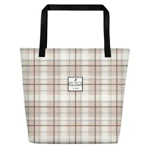 Beach Bag O'Lo Plaid Beige