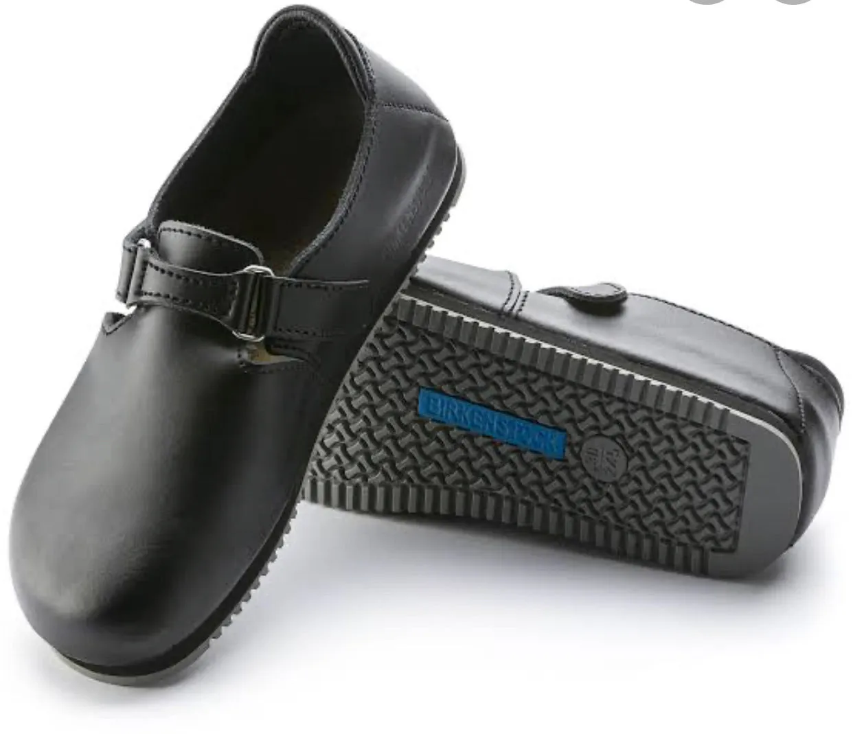 Birkenstock Linz Black Smooth Leather Super Grip Made In Germany