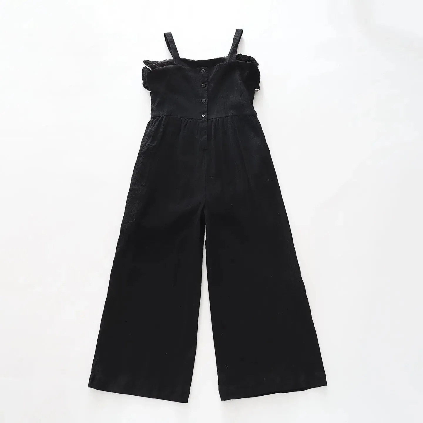 Black Ruffle Jumpsuit