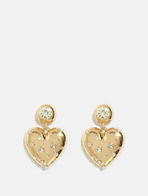 Bling Heart Earrings