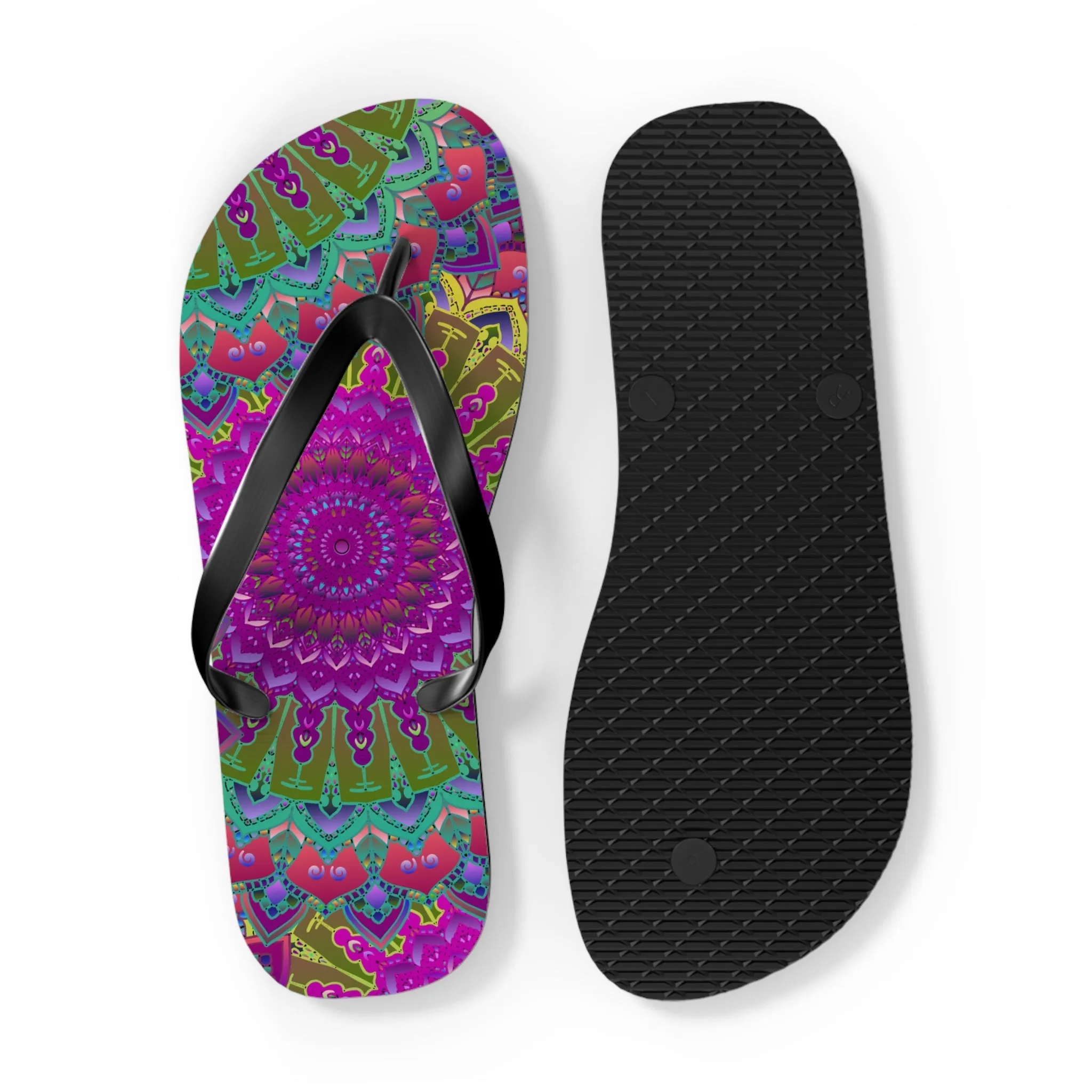 Bohemian Mandala Flip Flops