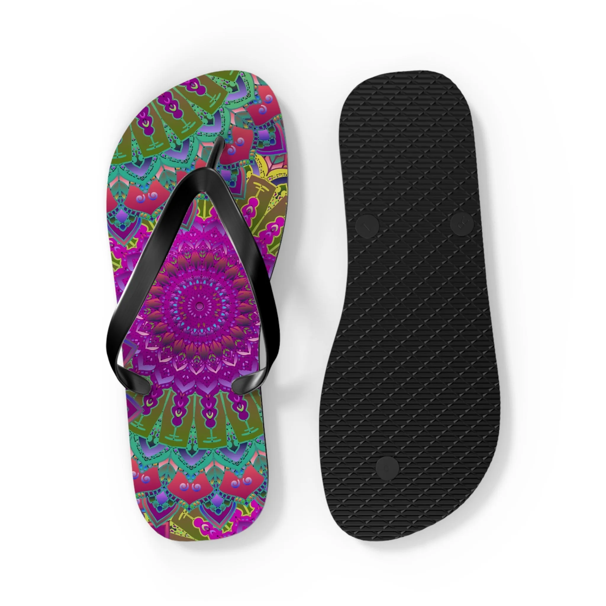Bohemian Mandala Flip Flops