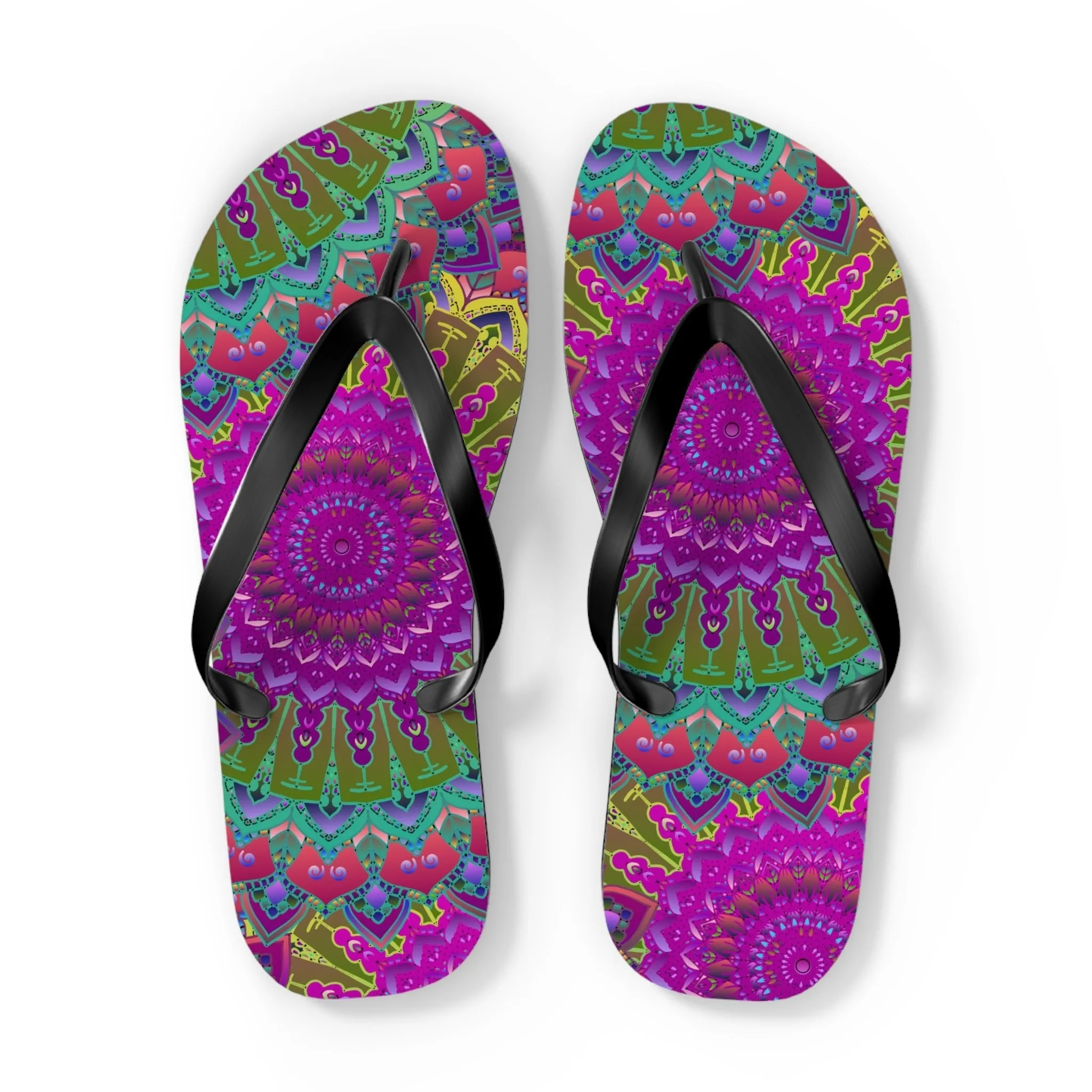 Bohemian Mandala Flip Flops
