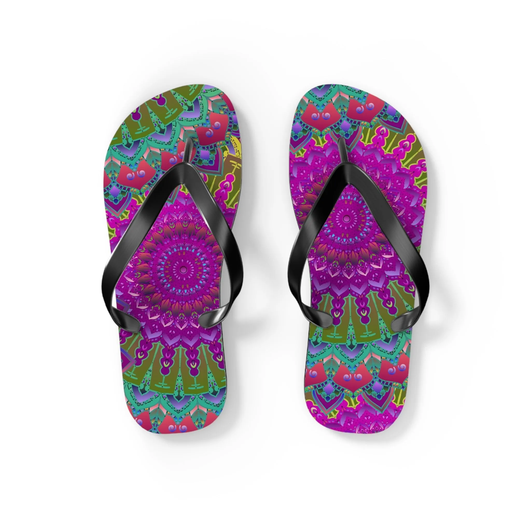 Bohemian Mandala Flip Flops