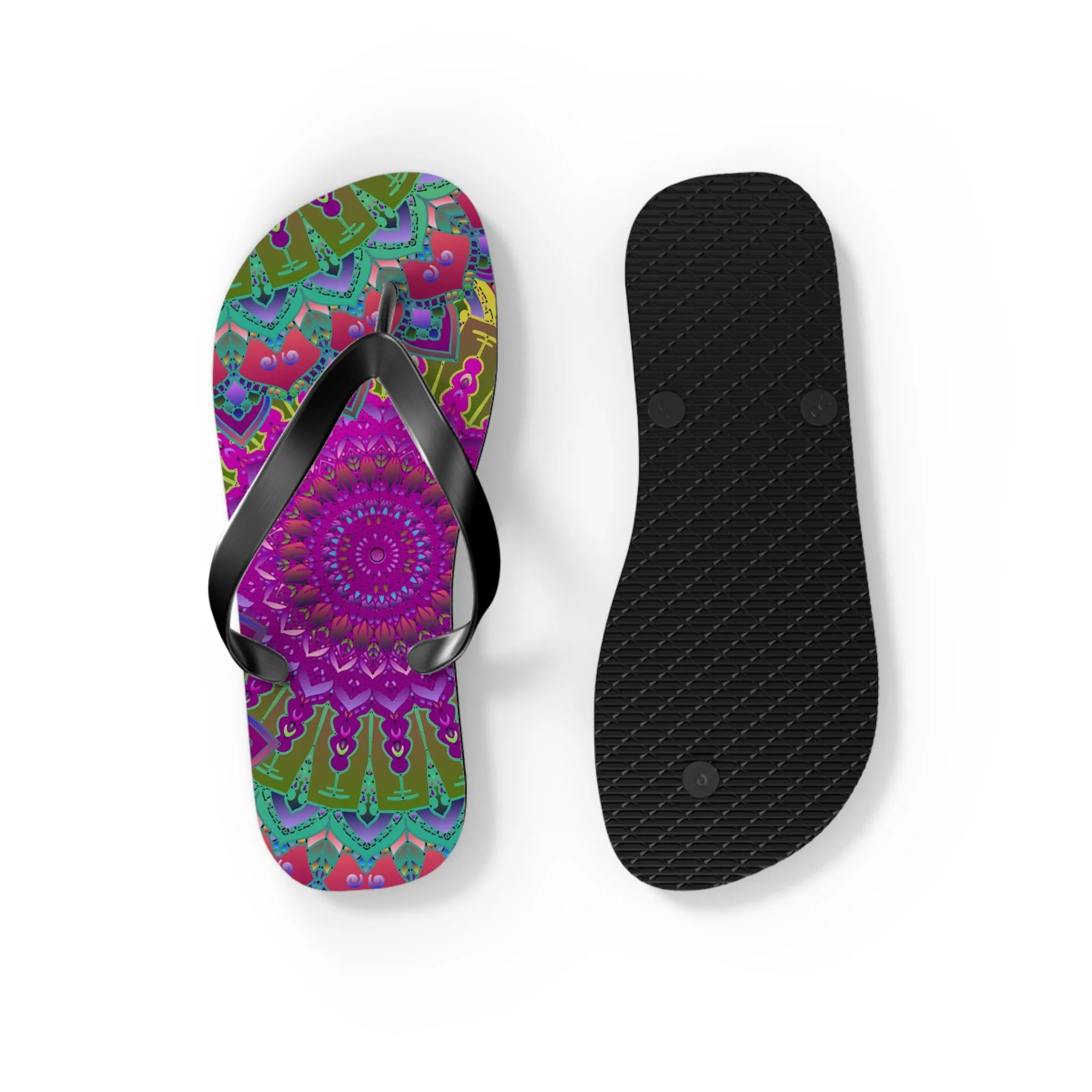 Bohemian Mandala Flip Flops