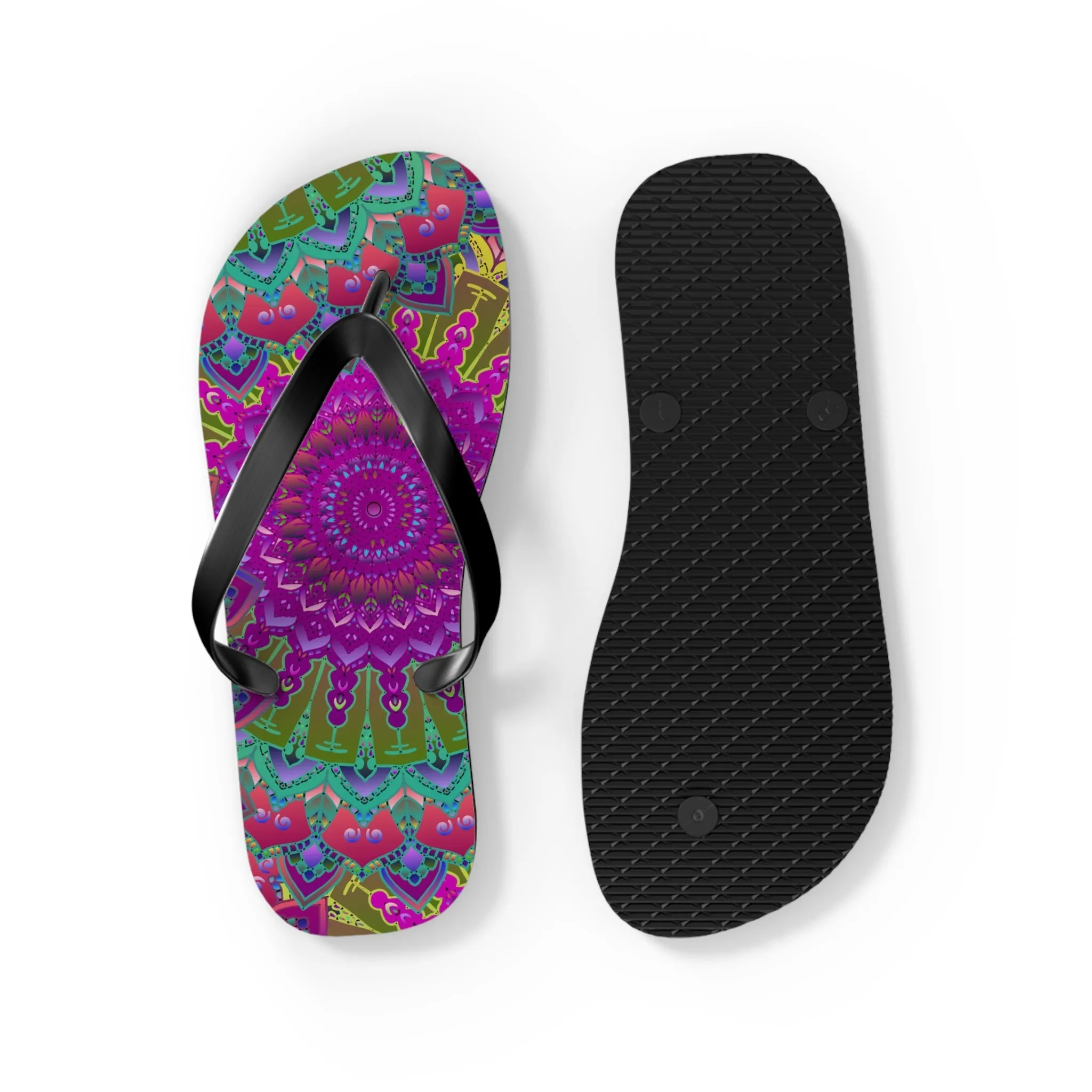Bohemian Mandala Flip Flops