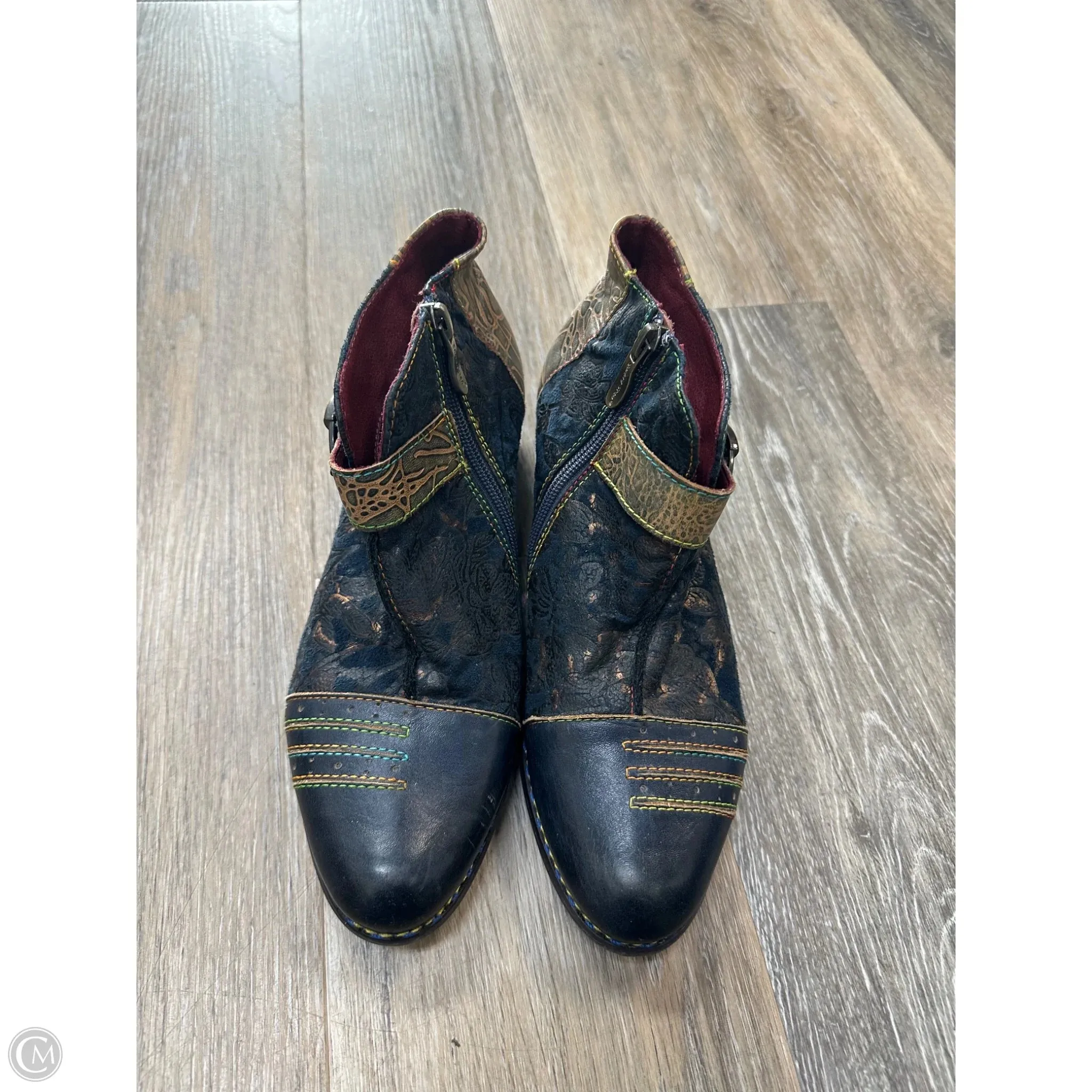 Boots Ankle Flats By Spring Step In Blue, Size: 6.5