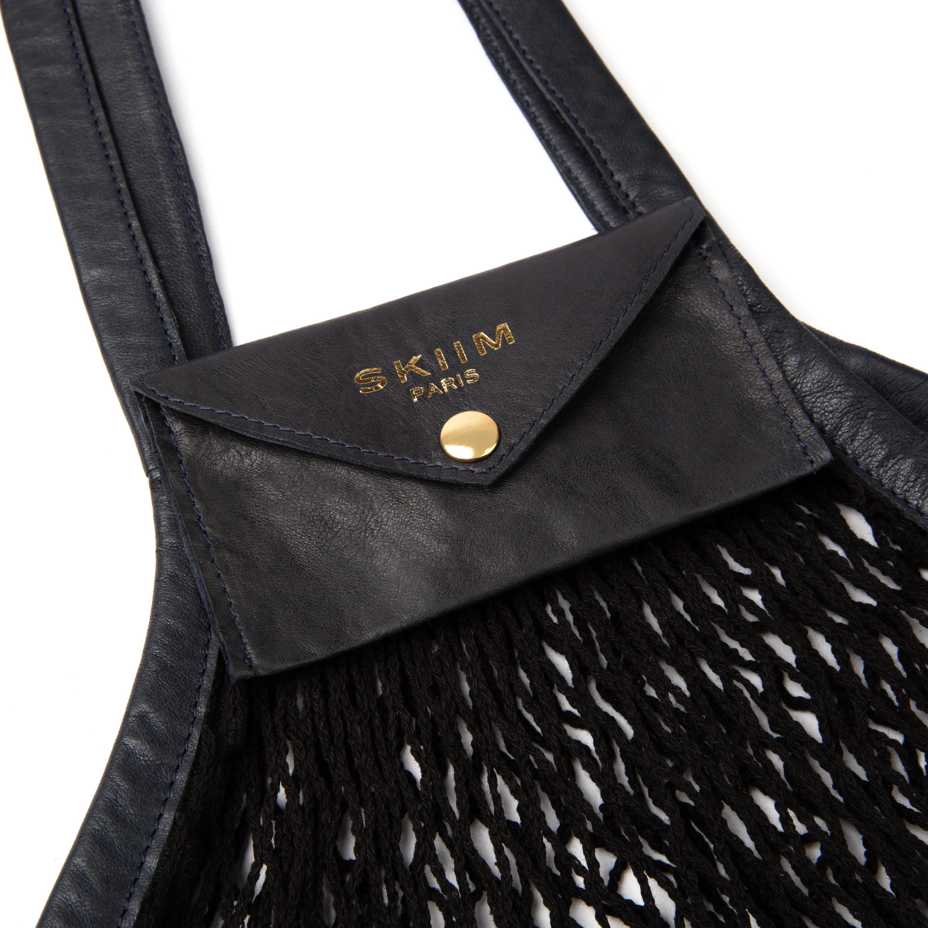 Brigitte MESH SHOULDER BAG - NAVY/BLACK