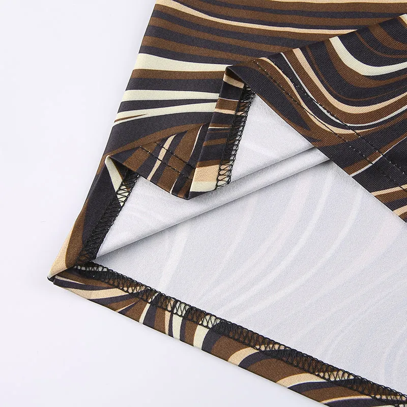 Brown Bodycon Mini Skirt