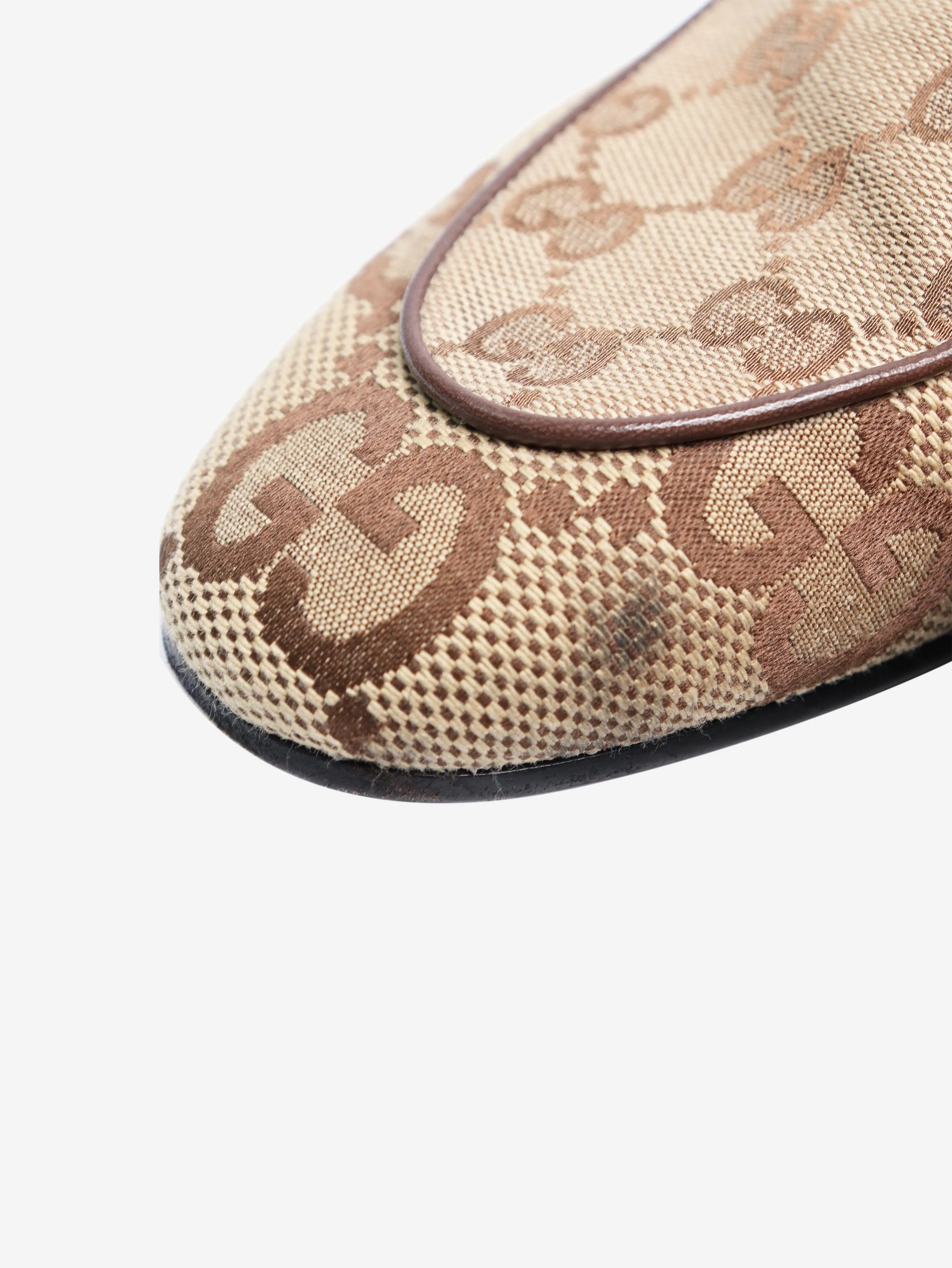 Brown GG Monogram Horsebit loafers - size EU 39.5