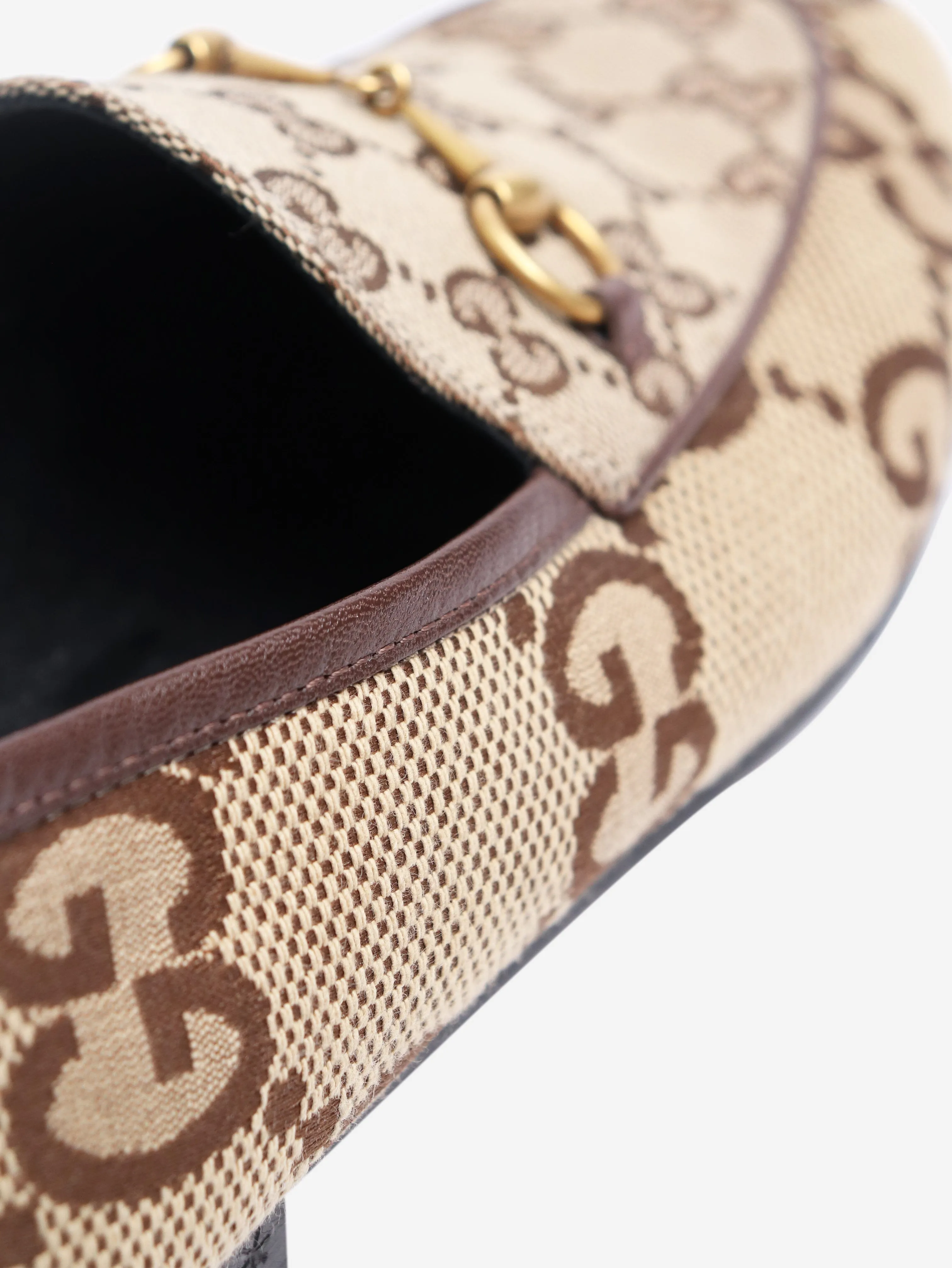Brown GG Monogram Horsebit loafers - size EU 39.5