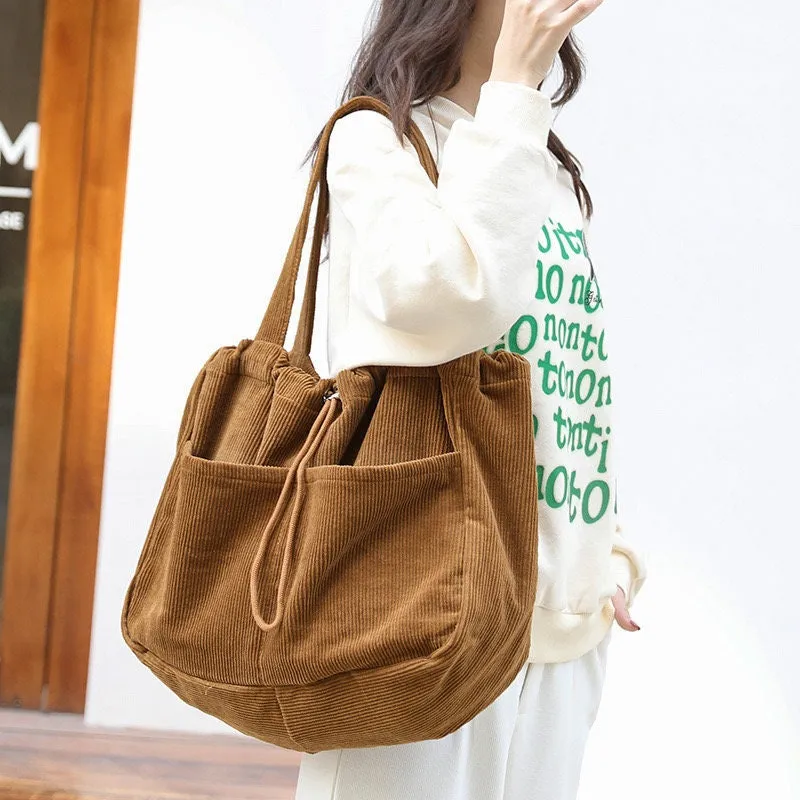 Casual Chic: The Versatile Corduroy Shoulder Bag