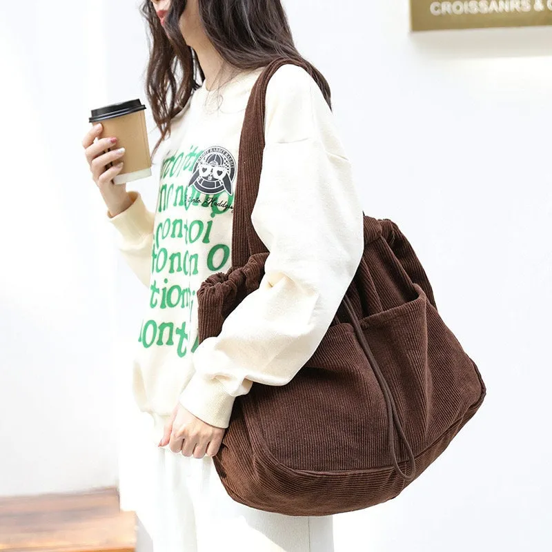 Casual Chic: The Versatile Corduroy Shoulder Bag