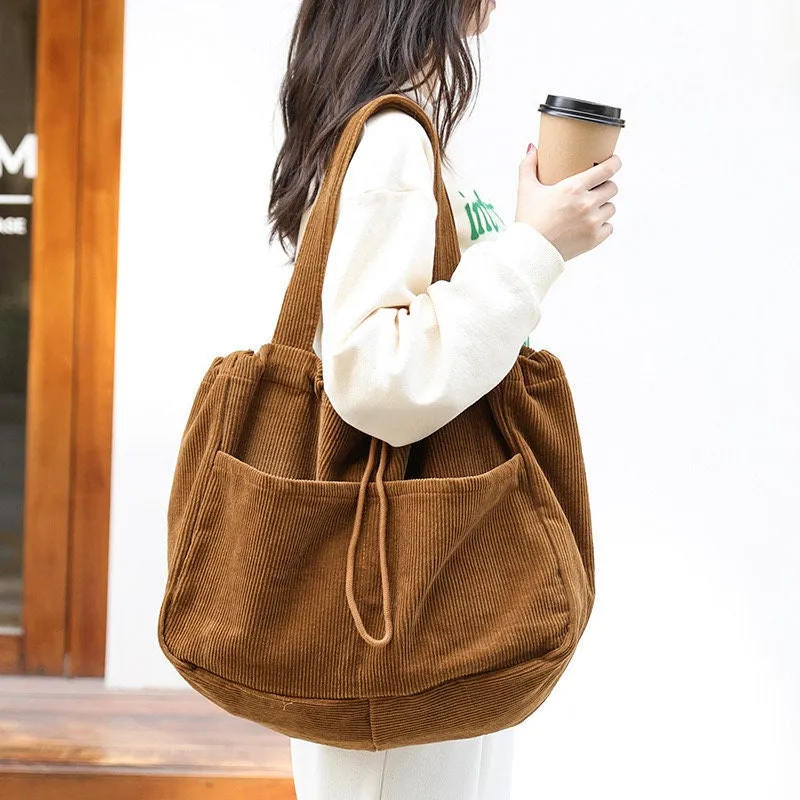 Casual Chic: The Versatile Corduroy Shoulder Bag