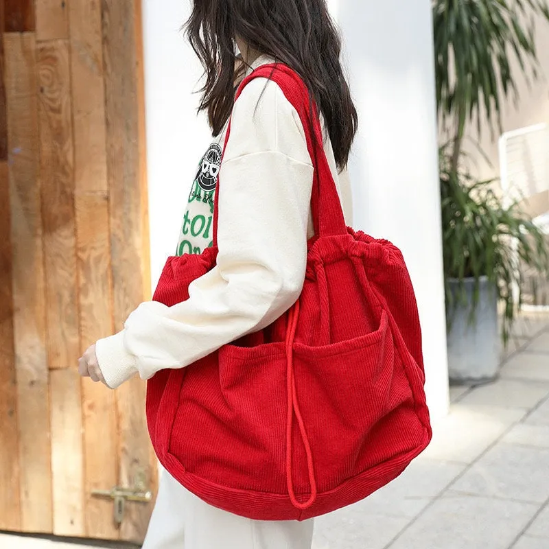 Casual Chic: The Versatile Corduroy Shoulder Bag