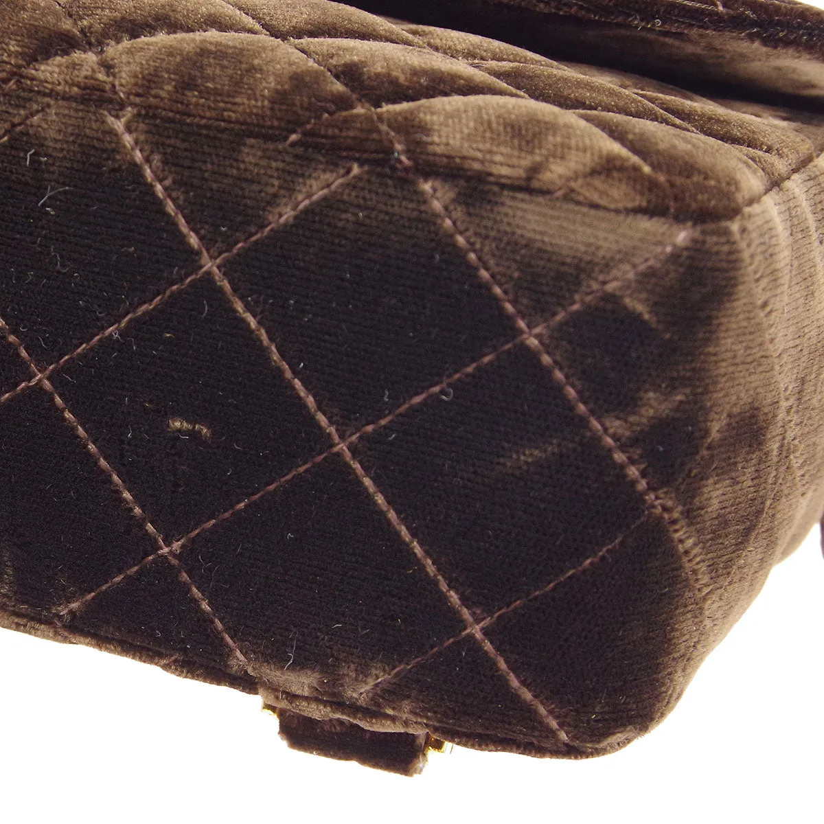 Chanel * 1994-1996 Brown Velvet Classic Flap Backpack