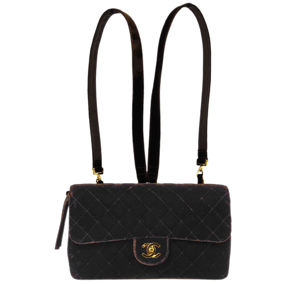 Chanel * 1994-1996 Brown Velvet Classic Flap Backpack