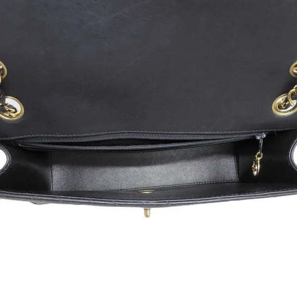 CHANEL Around 1997 Made Classic Flap Chain Bag Black