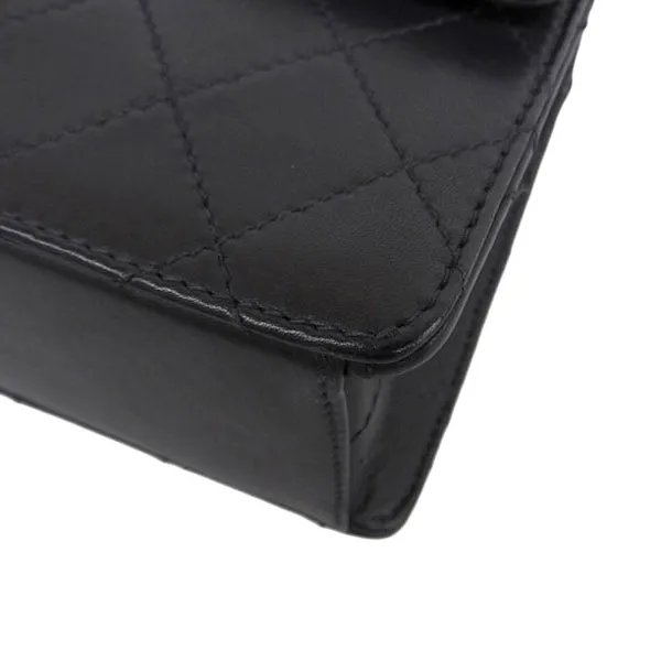 CHANEL Around 1997 Made Classic Flap Chain Bag Black