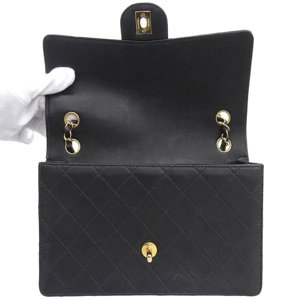 CHANEL Around 1997 Made Classic Flap Chain Bag Black