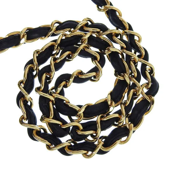 CHANEL Around 1997 Made Classic Flap Chain Bag Black